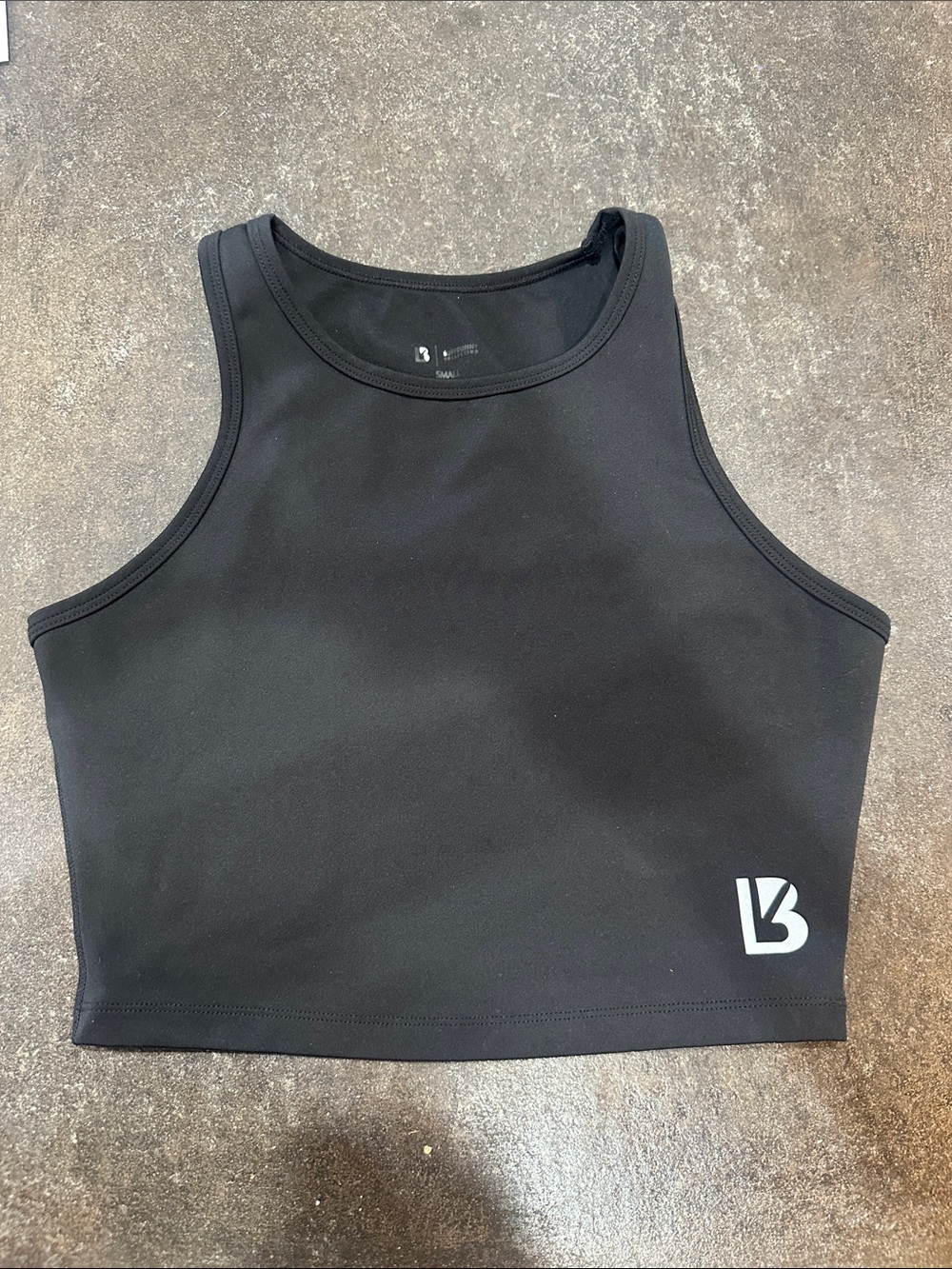 BuffBunny Black Crop Tank Top with Logo